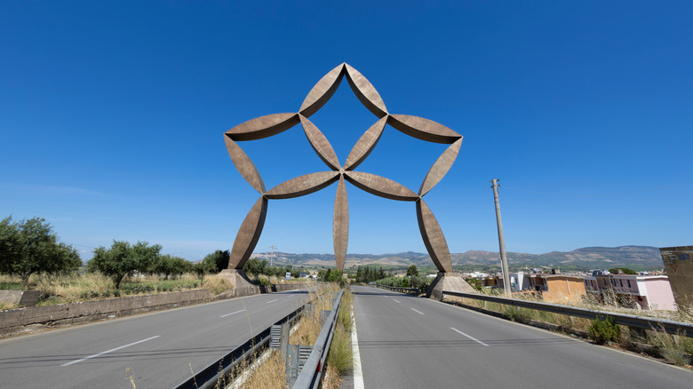 The star-shaped Belice Gate of Gibellina, Sicily