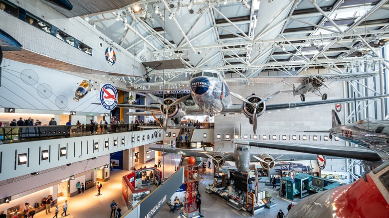 Airplane displays in the National Air and Space Museum