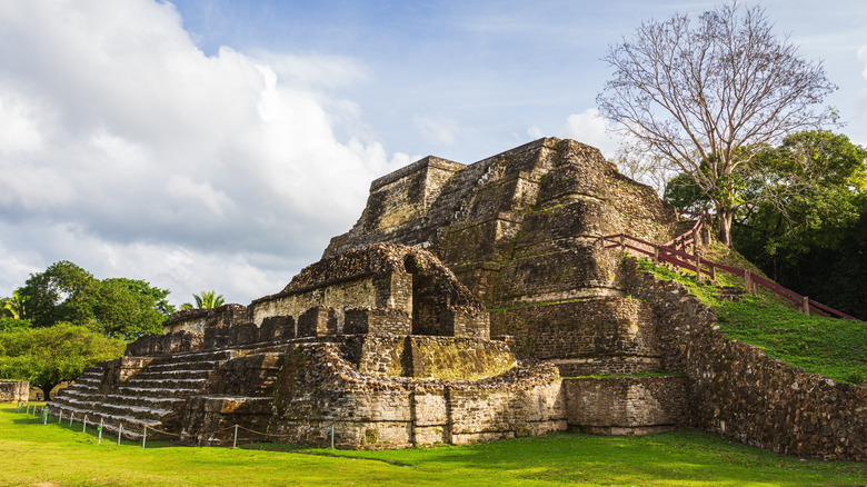 The Altun Ha temple, a Mayan ruin in Belize