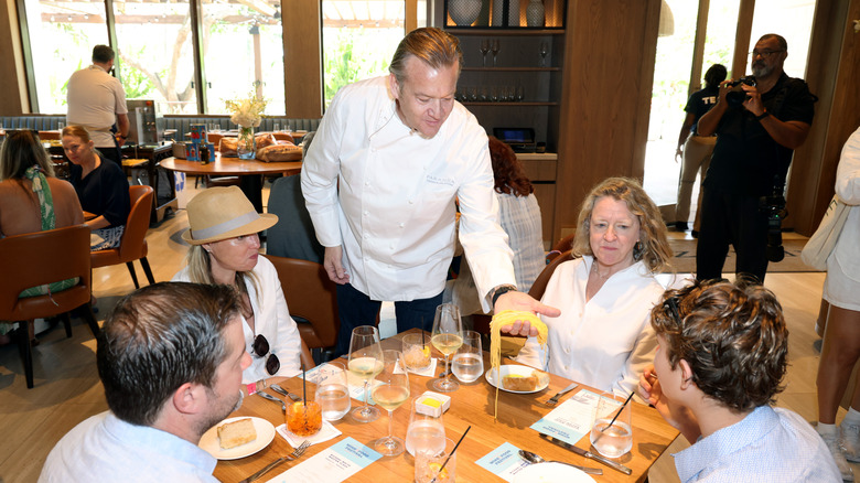 Chef Michael White is seen during his Masterclass & Lunch on day one of Nassau Paradise Island Wine & Food Festival at Atlantis Paradise Island on March 14, 2024 in Nassau, Bahamas