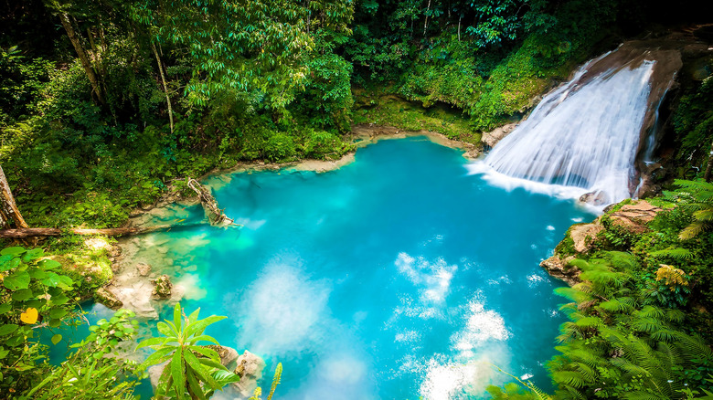 Island Gully Falls in Ocho Rios, Jamaica