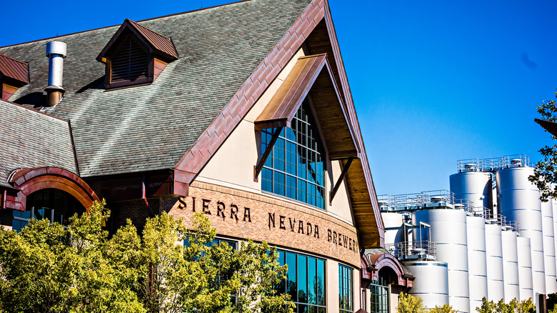 Facade of Sierra Nevada Brewery in Asheville, NC