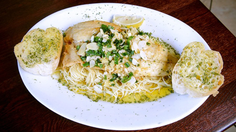 Des Allemands catfish and spaghetti