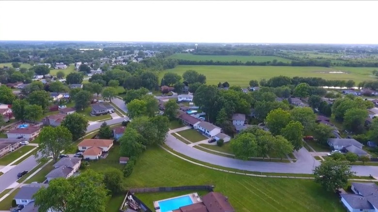Aerial view of Dyer, Indiana