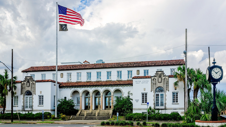 Post office building exterior in Marianna, Florida.