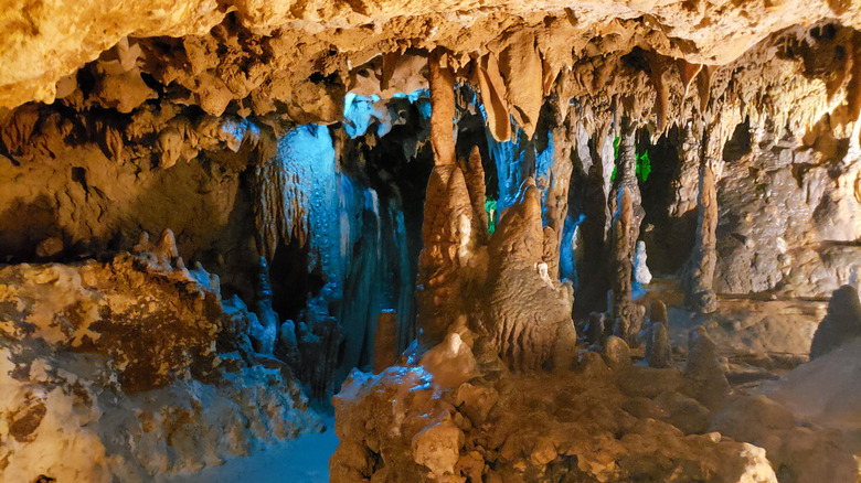 Stalagmites in cave at Florida Caverns State Park.