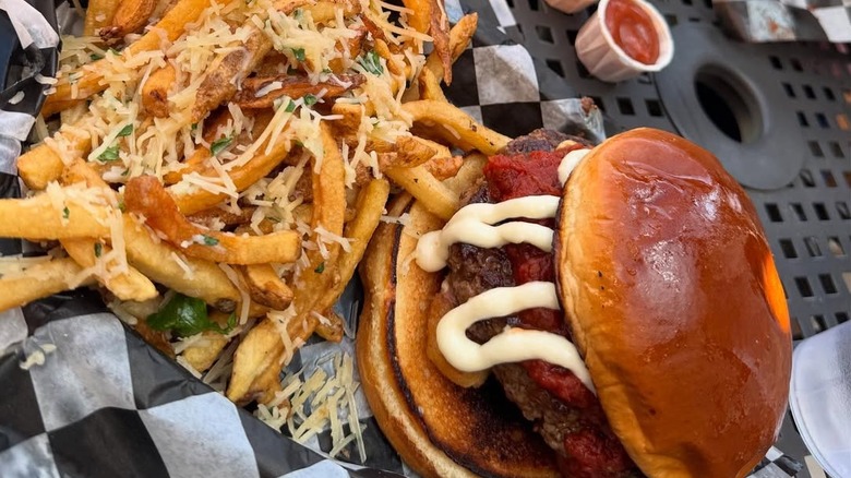 fries and burger from Dempsey's Burger Spot