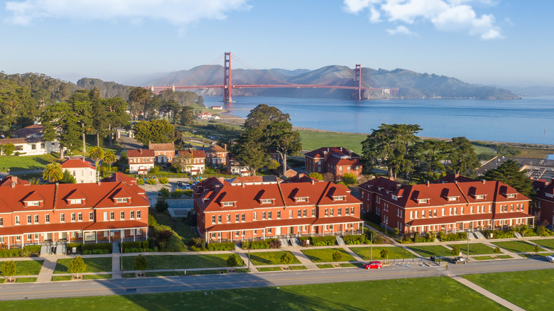 Presidio and Golden Gate Bridge in San Francisco, California