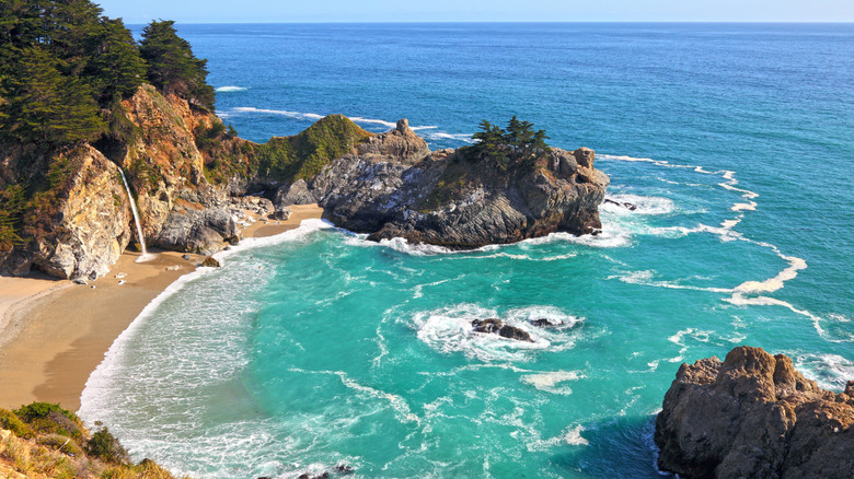 McWay Falls beach landscape in Big Sur