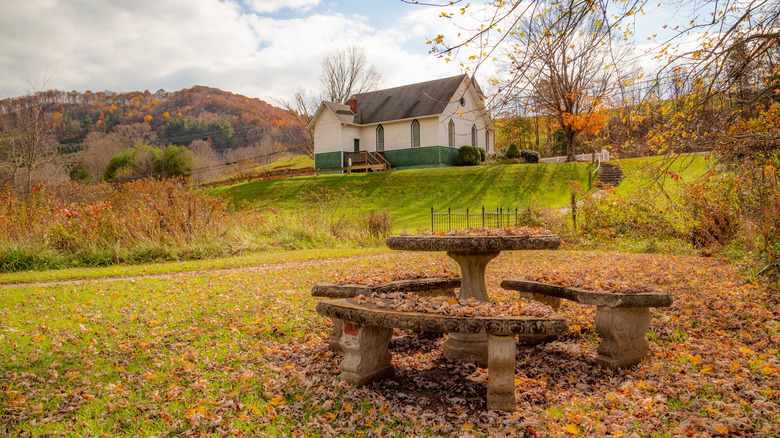 Fall landscape in West Jefferson, North Carolina