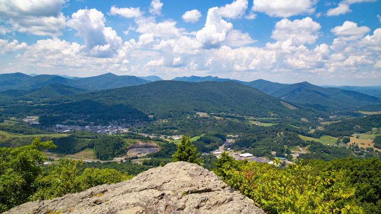 Mountain overlook near West Jefferson, North Carolina