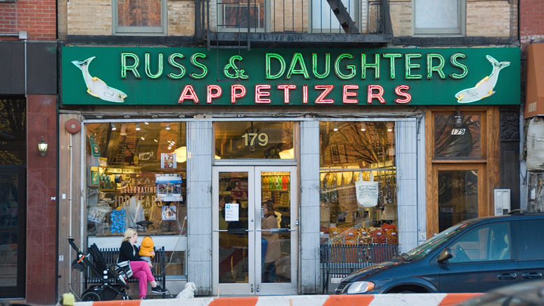 Russ and Daughters storefront in Lower Manhattan