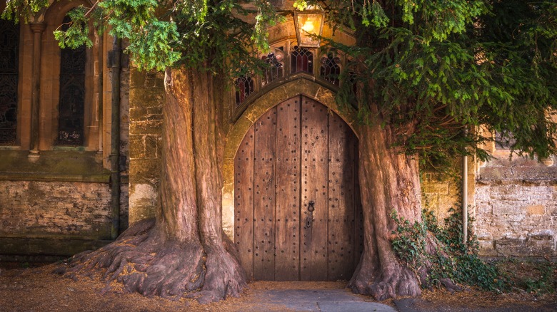 the north entrance to St. Edward's Church in Stow-on-the-Wold, England