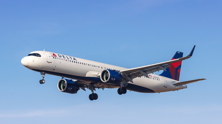 Delta Airlines Airbus 321neo airplane at LAX