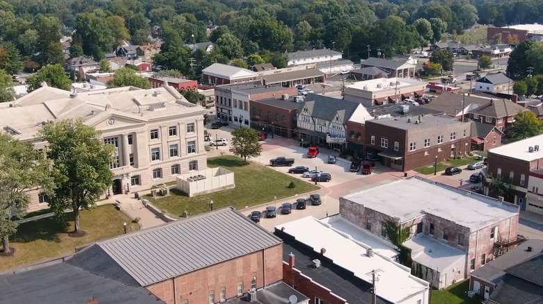 An overview shot of Danville, Indiana.