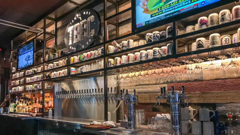 The taps at Tampa Bay Brewing Company, one of the oldest craft beer brewers in Tampa