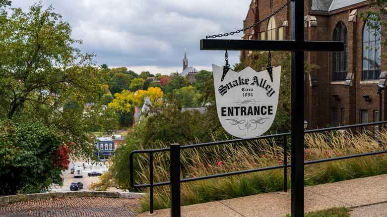 Snake Alley entrance sign
