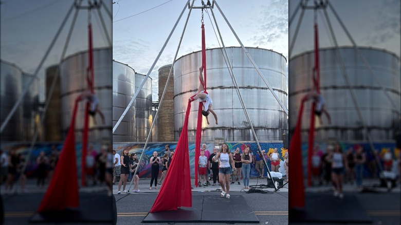 A performer at the Sucker Days Festival in downtown Nixa (2025)