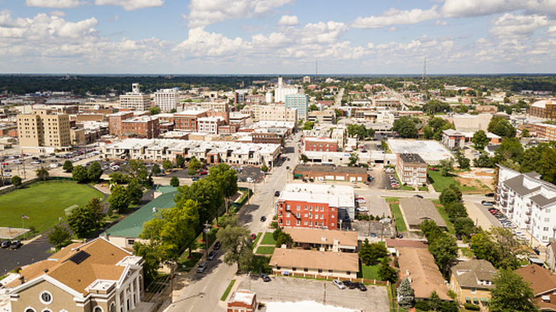 Aerial view of Springfield, Missouri, which is just north of Nixa