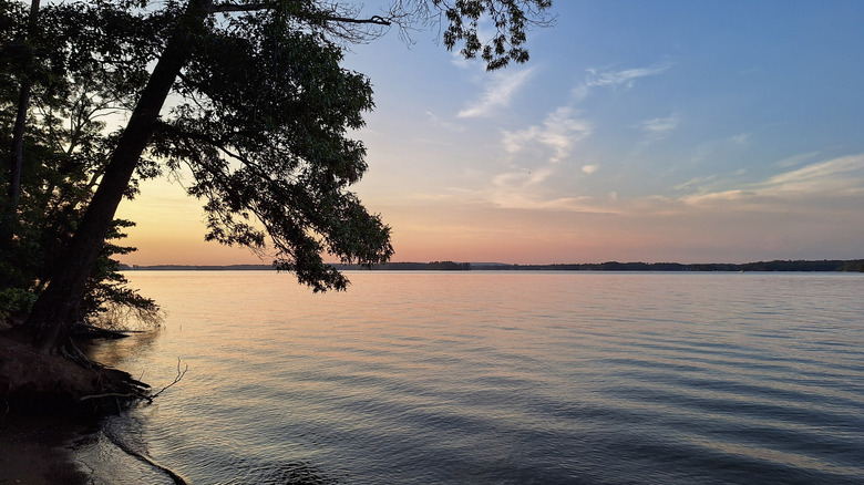 A sunset view of Lake Murray, SC