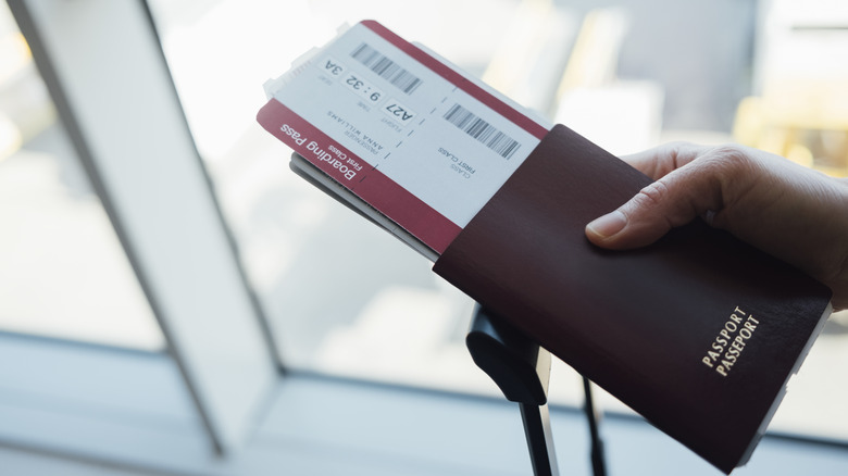 Upclose picture of boarding pass