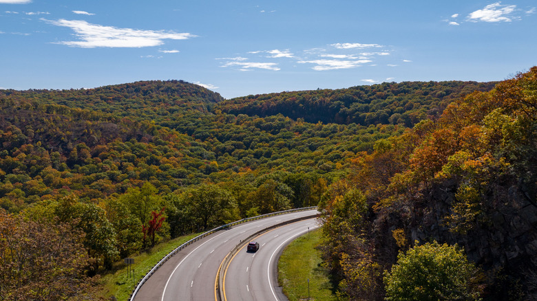 Highway in Stone King Mountain in upstate New York