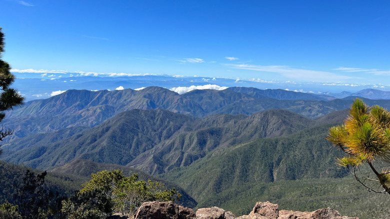 Pico Duarte and the surrounding mountain range in central Dominican Republic