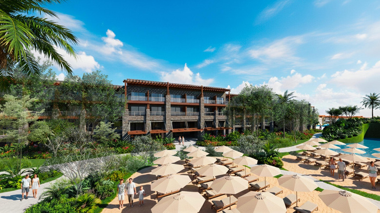 a render of the upcoming Lopesan Splash Cove Resort, Spa, and Casino in Punta Cana