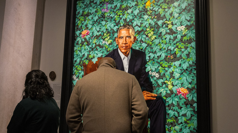 Barack Obama portrait at the National Portrait Gallery in Washington, D.C.