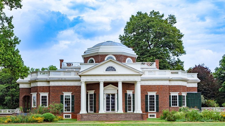 Monticello, the Virginia plantation home of Thomas Jefferson
