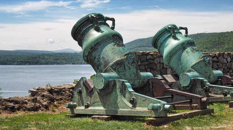 Cannons overlooking Lake Champlain at Fort Ticonderoga