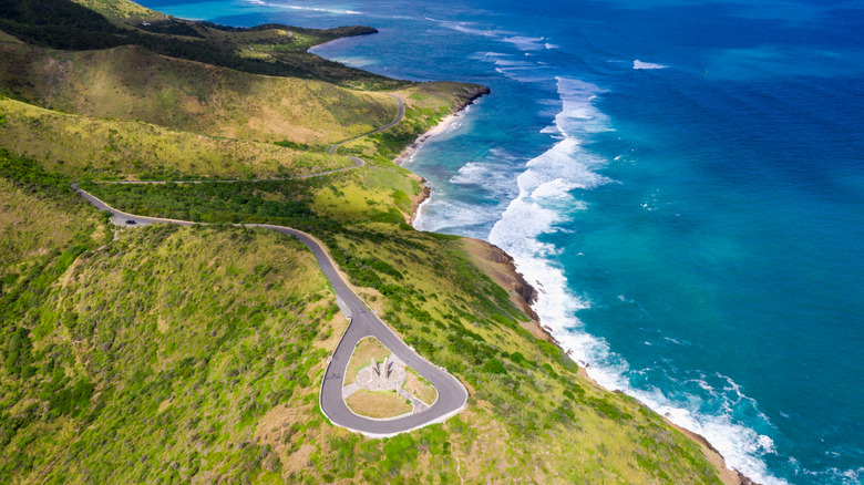 Aerial view of Point Udall in St. Croix USVI