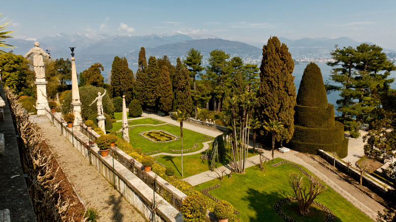 part of the gardens at the Palazzo Borromeo on Isola Bella
