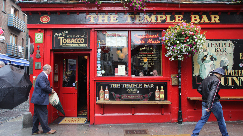 Exterior of The Temple Bar in Dublin, Ireland