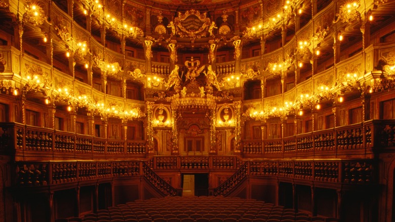 opera house with yellow lights