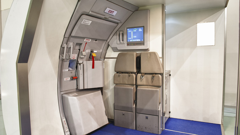 Emergency exit airplane door