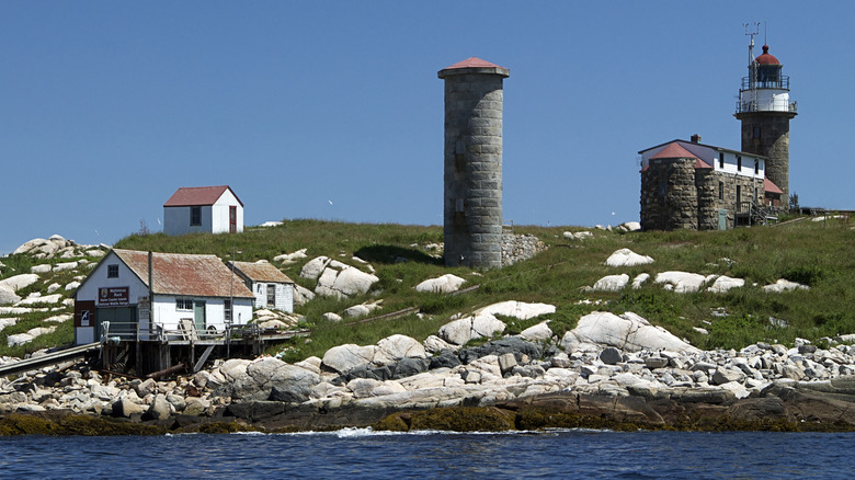 Matinicus Rock lighthouse and station off the coast of Maine