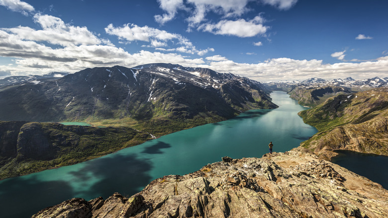View from the highest point of the famous Beseggen Trail in Norway (Jotunheimen)