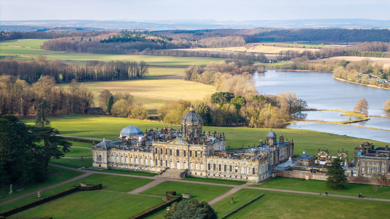 Aerial view of Castle Howard outside of Malton