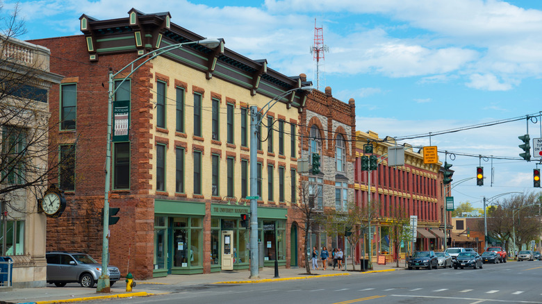 Clarkson University bookstore in downtown Potsdam, New York