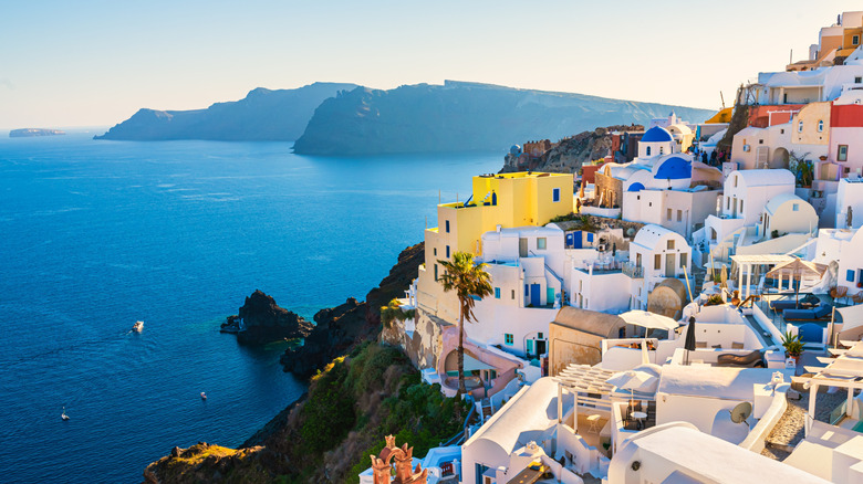 A view over the coast of Santorini