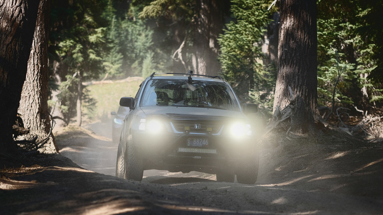 Car traveling off road in Deschutes National Forest