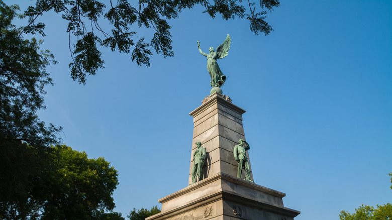 Soldiers and Sailors Park Monument in Princeton, Illinois