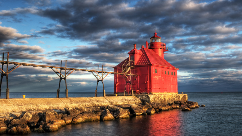 A lighthouse in Sturgeon Bay, Wisconsin