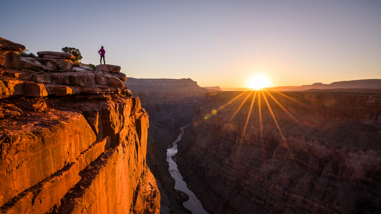 A person views the Grand Canyon from the North Rim