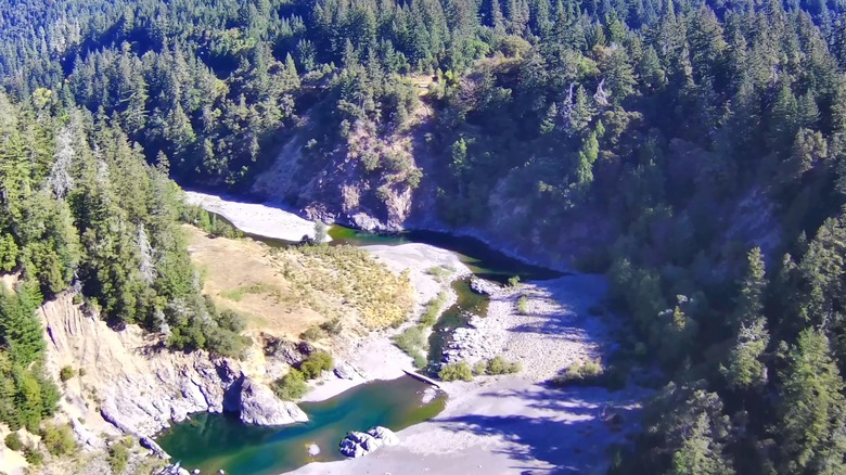 Standish-Hickey State Recreation Area in Leggett, California, with the South Fork Eel River