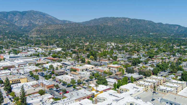 An aerial shot of Monrovia California