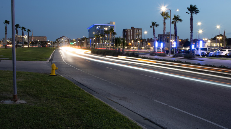 A road along the Corpus Christi coast