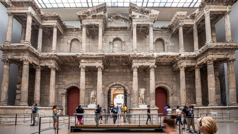 People at the Market Gate of Miletus at the Pergamon Museum in Berlin