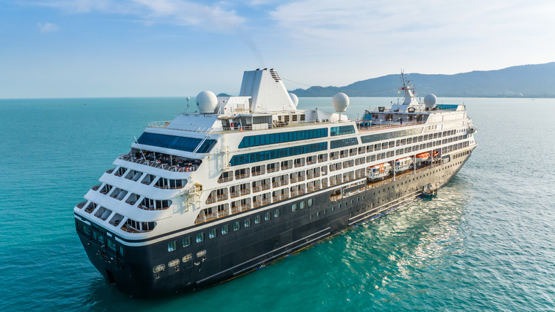 Cruise ship sailing on the water